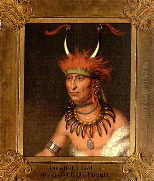 Ottoe Half Chief, Husband Of Eagle Of Delight Oil Painting by Charles Bird King