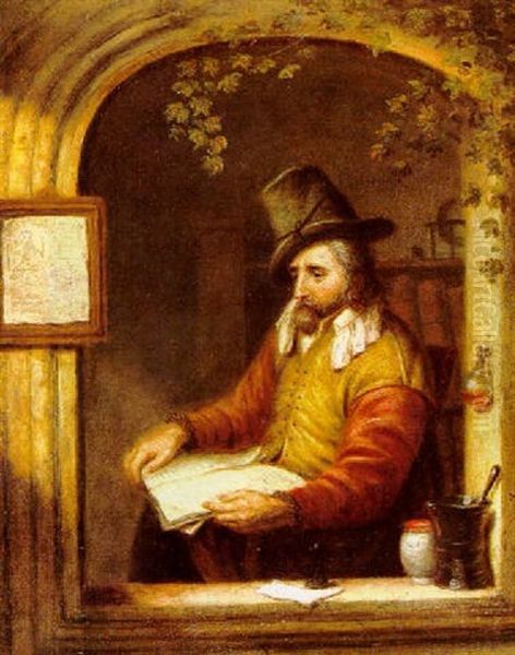 The Chemist In Meditation Oil Painting by Charles Bird King