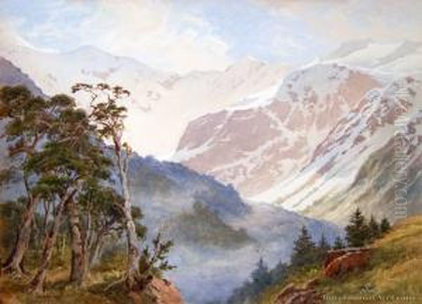 The Spur, Mt Rolleston Oil Painting by Alfred Ernest Baxter