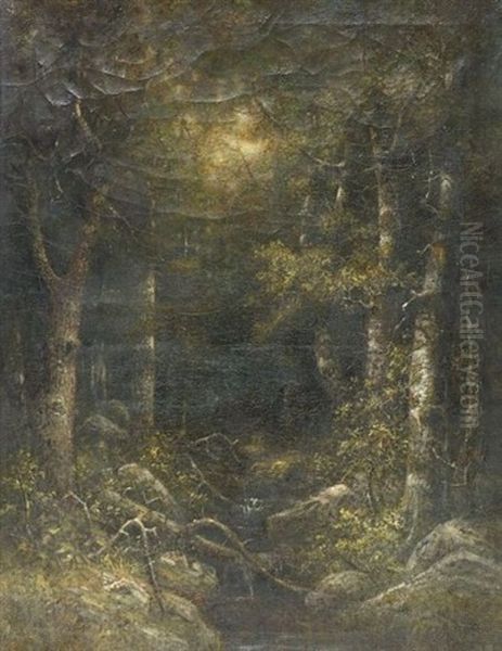 Woodland Interior Oil Painting by George W. King