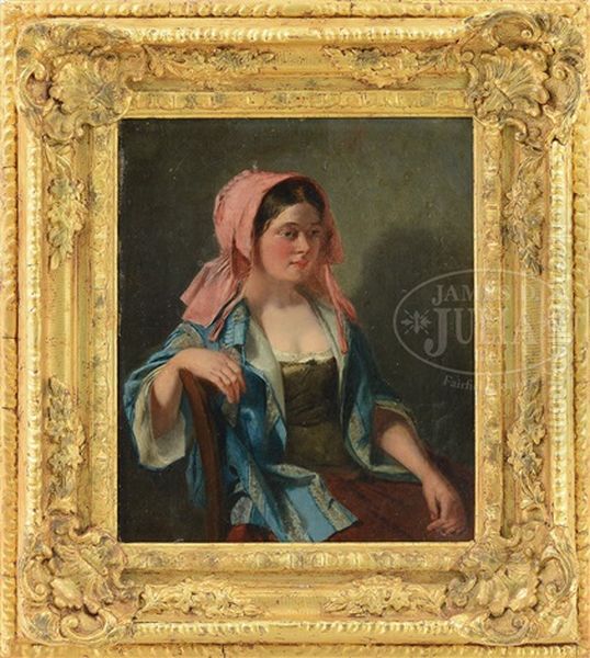 The Pink Bonnet Oil Painting by Haynes King