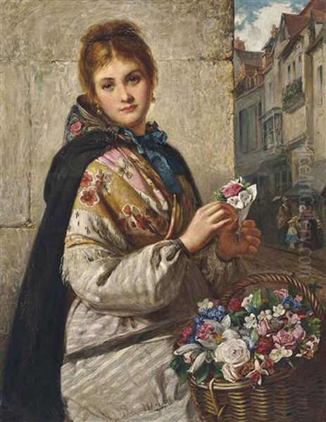 The Flower Seller Oil Painting by Haynes King