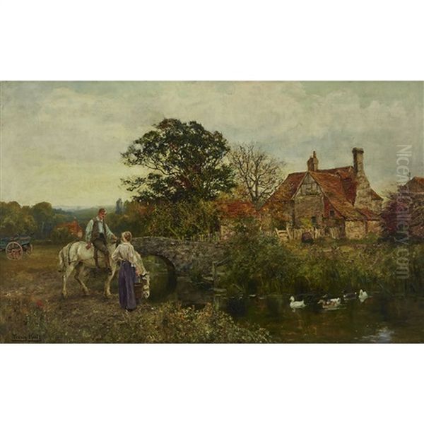 A Summer Idyll Oil Painting by Henry John Yeend King