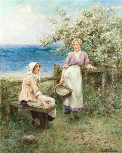 Resting By The Coast Oil Painting by Henry John Yeend King