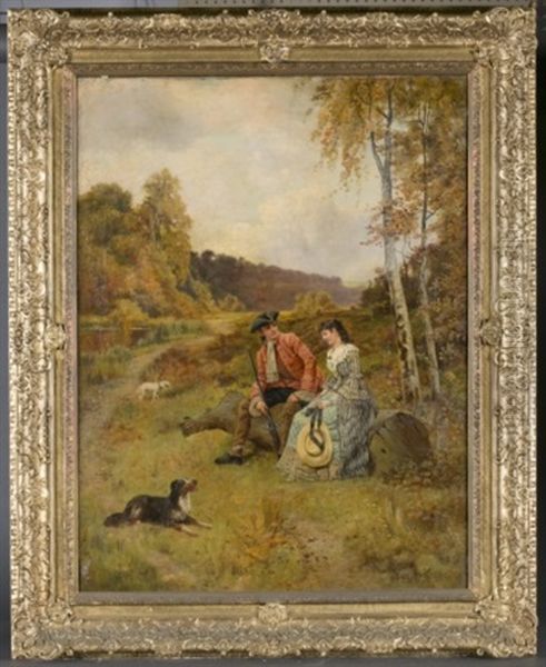 Pastoral Scene Oil Painting by Henry John Yeend King