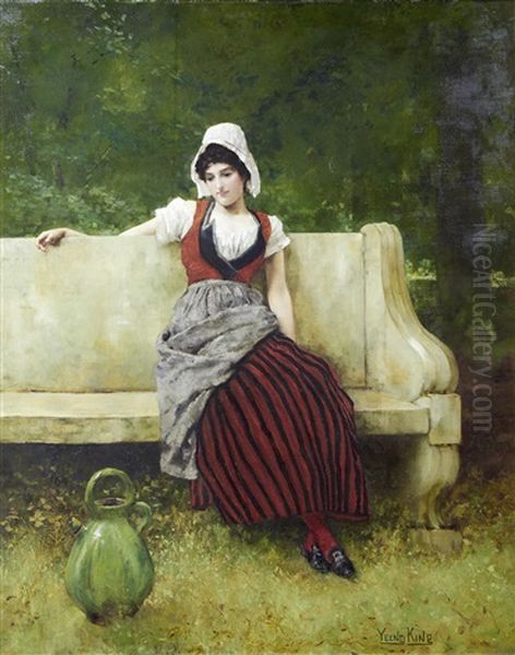 Lost In Thought Oil Painting by Henry John Yeend King