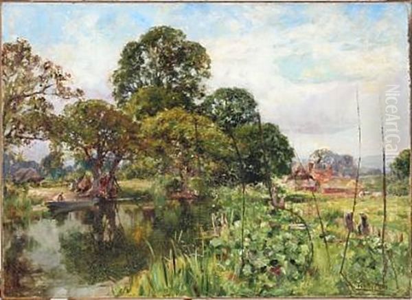 Summer Day At A Lake Oil Painting by Henry John Yeend King