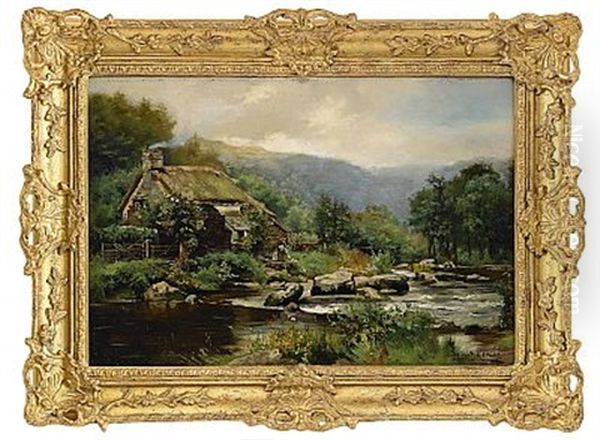 Landskap Med Fors Oil Painting by Henry John Yeend King