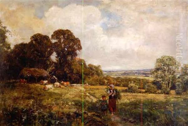 Along The Path Oil Painting by Henry John Yeend King