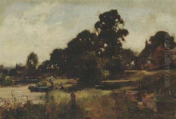 Near The Pond Oil Painting by Henry John Yeend King