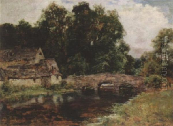 The Mill On The Calne Oil Painting by Henry John Yeend King