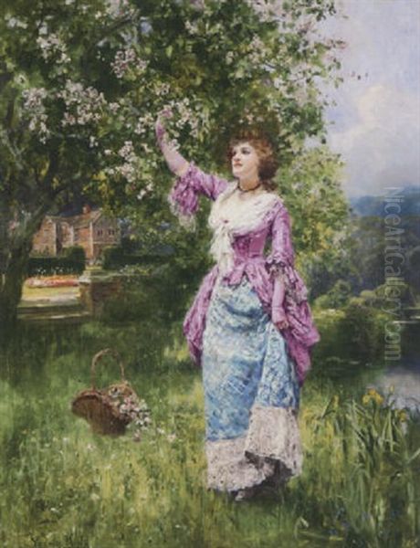 Summer Blooms Oil Painting by Henry John Yeend King