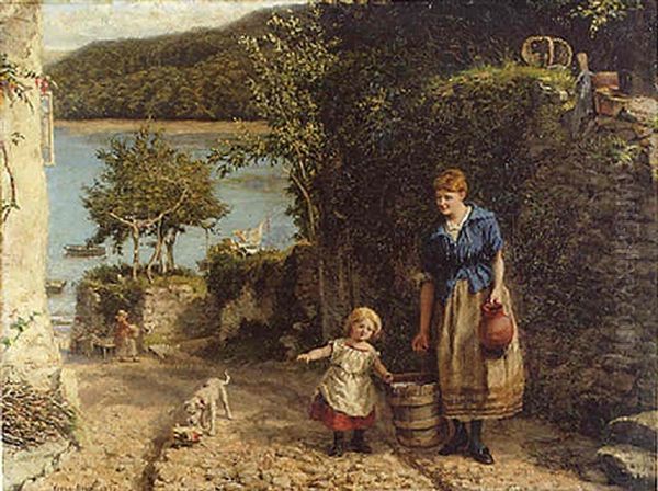 A Little Help Is Far Better Than Nothing Oil Painting by Henry John Yeend King