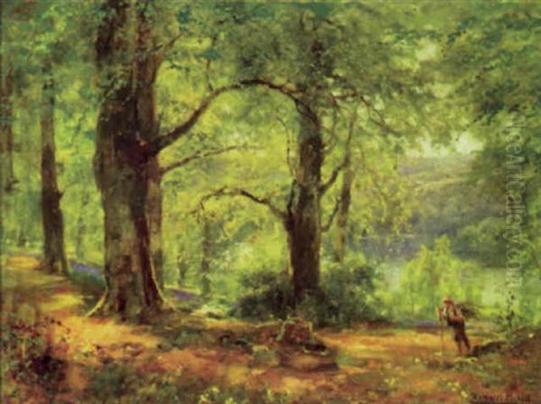 The Path Through The Woods Oil Painting by Henry John Yeend King