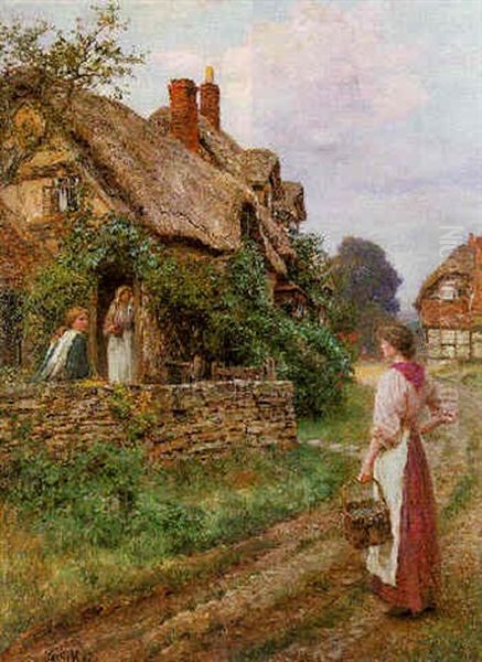 The Peaceful Village Oil Painting by Henry John Yeend King