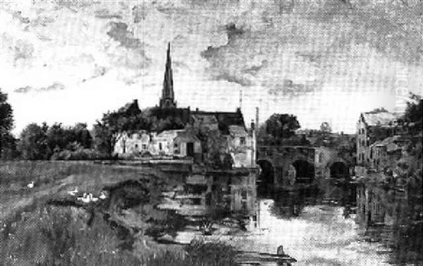 Abingdon On Thames Oil Painting by Henry John Yeend King