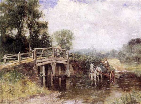 At The Crossing Oil Painting by Henry John Yeend King