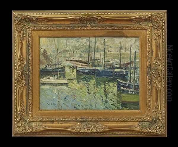 Harbor View Oil Painting by Paul Bernard King