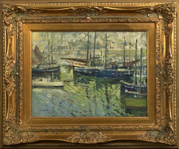 Harbor View Oil Painting by Paul Bernard King