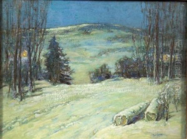 Winter Hills Oil Painting by Paul Bernard King