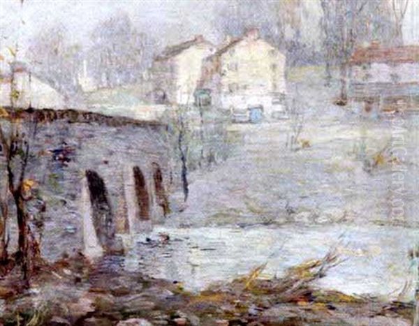 Old Bridge, Lansdowne, Pennsylvania Oil Painting by Paul Bernard King