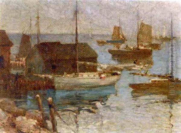 Fishing Boats, Camden, Maine (+ 1 Other, Etching; 2 Works) Oil Painting by Paul Bernard King