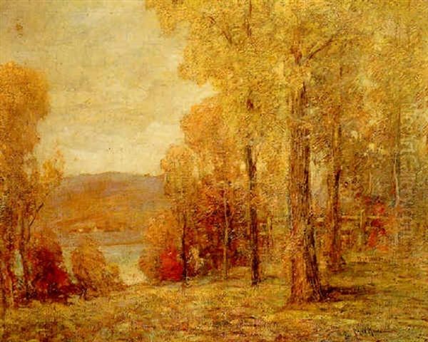 Autumn Oil Painting by Paul Bernard King