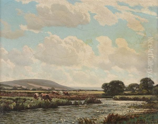 Breezy Weather Oil Painting by William Gunning King