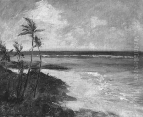 Crane Beach, Barbados Oil Painting by Edward Reynolds Kingsbury