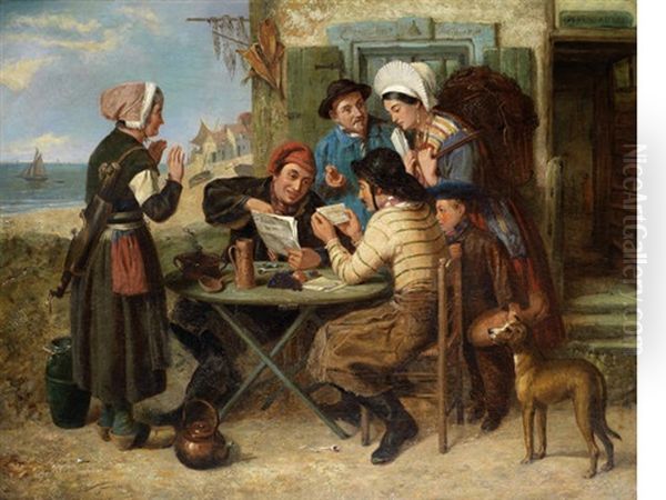 The Lottery Ticket Oil Painting by Frederick Gerald Kinnaird