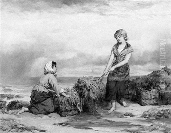 The Kelp Gatherers Oil Painting by Frederick Gerald Kinnaird