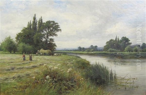 Carting Hay On The Thames, Near Iffley by Henry John Kinnaird