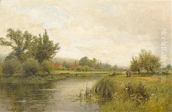 A View Near Reigate, Surrey (+ A View Of Streatley On Thames; 2 Works) Oil Painting by Henry John Kinnaird