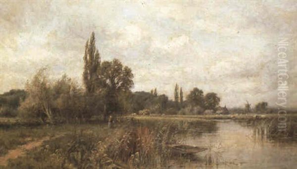 On The Thames Near Sonning Oil Painting by Henry John Kinnaird