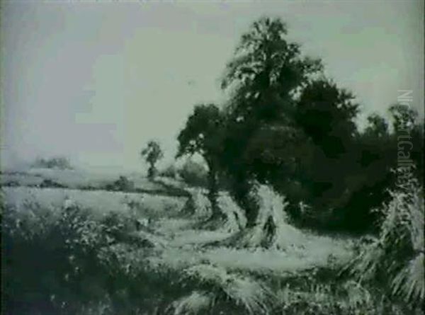 Harvesting Oil Painting by Henry John Kinnaird