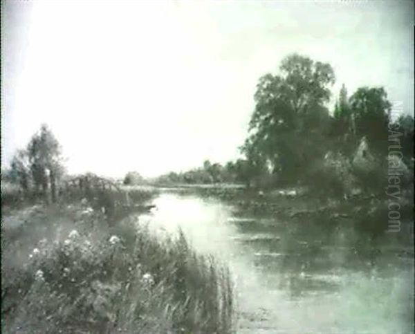 By The Thames Near Sonning Oil Painting by Henry John Kinnaird