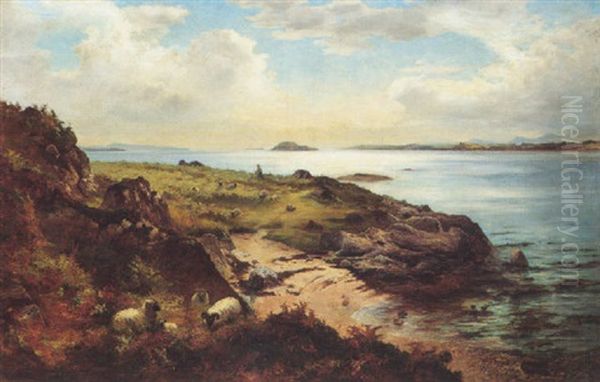 Coastal Scene Oil Painting by James S. Kinnear