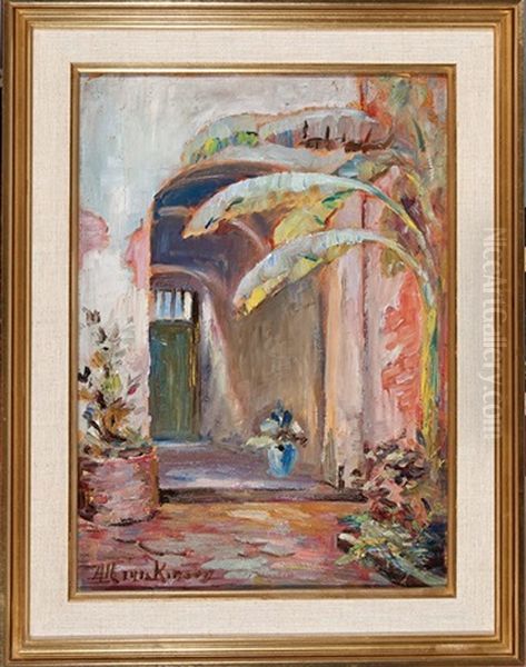 The Courtyard Door, French Quarter by Alberta Kinsey