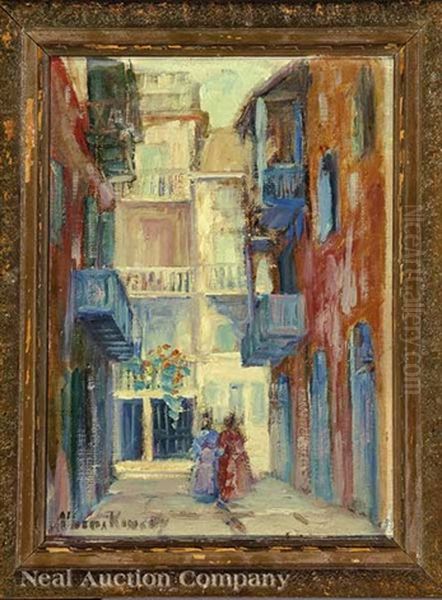 224 Exchange Alley (french Quarter) Oil Painting by Alberta Kinsey