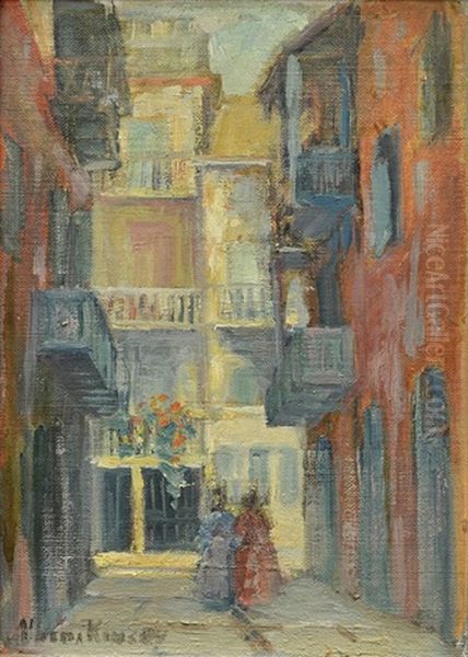 Exchange Alley Oil Painting by Alberta Kinsey