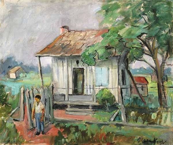 Clementine Hunter's Cabin, Melrose Plantation, Louisiana Oil Painting by Alberta Kinsey