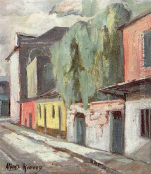 French Quarter Street Scene by Alberta Kinsey