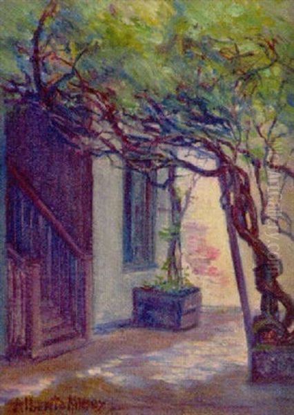 French Quarter Courtyard by Alberta Kinsey