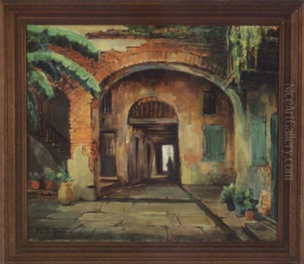 Vieux Carre Courtyard by Alberta Kinsey