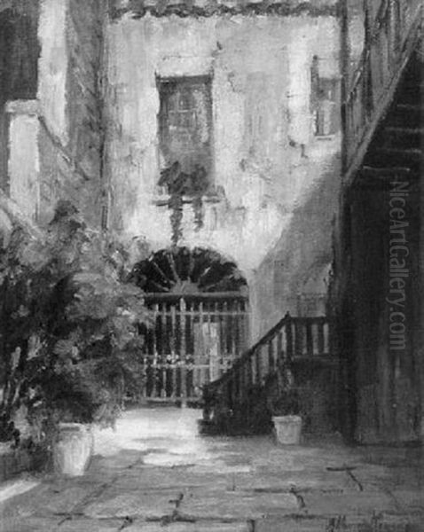 Patio Of Moses Studio, St. Peter's Street by Alberta Kinsey