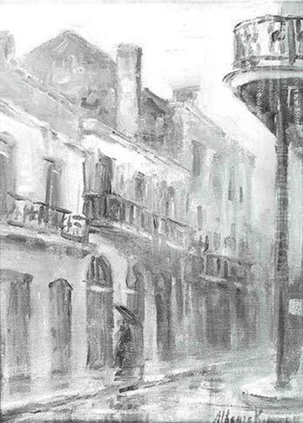 French Quarter Street Scene by Alberta Kinsey