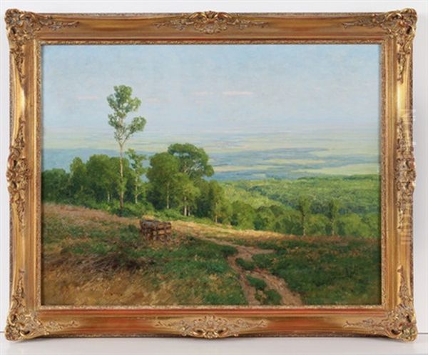 Sommerliche Landschaft Mit Blick In Die Mainebene Oil Painting by Nelson Gray Kinsley