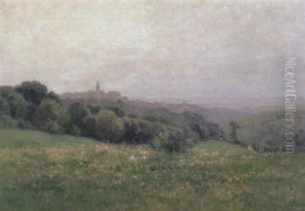 Blick Auf Kronberg Und Die Mainebene Oil Painting by Nelson Gray Kinsley