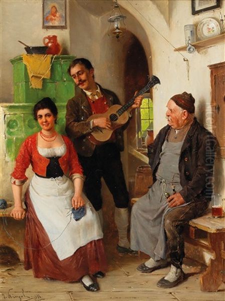 The Serenade by Josef Kinzel