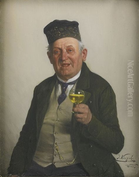 Dryckesbroder Oil Painting by Josef Kinzel